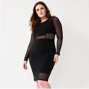 INTEMPO Mesh Bodycon Dress